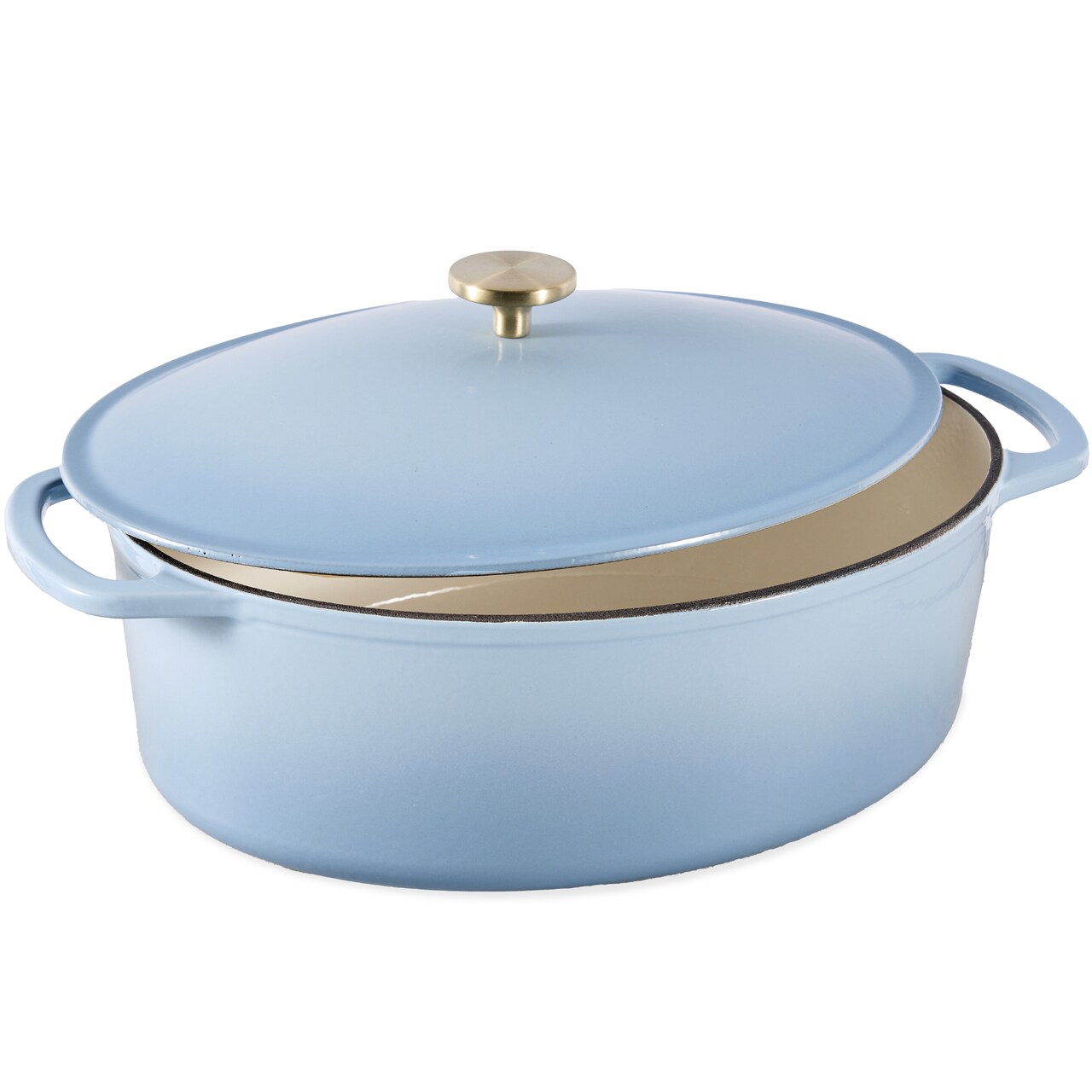 Best Choice Products Oval 7.5 Quart Cast-Iron Dutch Oven, Heavy-Duty w/ Enamel, Side Handles